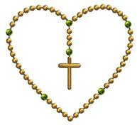 Rosary in the shape of a heart